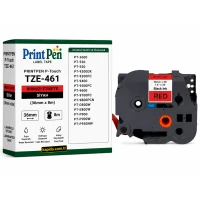 Printpen Brother P-Touch Tze-461 Kirmizi Etikete Siyah (36Mm X 8M) Pt-3600 Pt-530