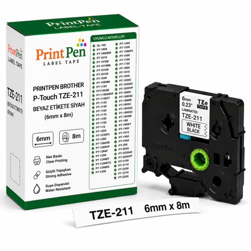 PRINTPEN BROTHER P-Touch TZE-531 MAVI ETIKETE SIYAH (12mm x 8m) GL-100 PT-1000 PRINTPEN BROTHER P-Touch TZE-531 MAVI ETIKETE SIYAH (12mm x 8m) GL-100 PT-1000