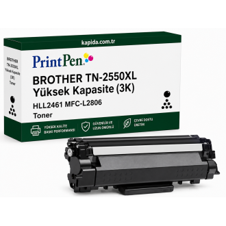 Printpen BROTHER TN-2550XL Yüksek Kapasite (3K) HLL2461 MFC-L2806 Toner