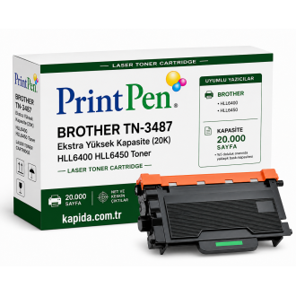 Printpen BROTHER TN-3487 Ekstra Yüksek Kapasite (20K) HLL6400 HLL6450 Toner