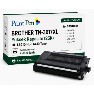 Printpen BROTHER TN-3617XL Yüksek Kapasite (25K) HL-L6210 HL-L6410 Toner