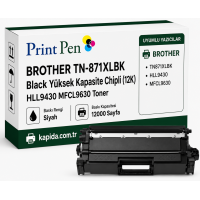 Printpen Brother Tn-871Xlbk Black Yüksek Kapasite Chipli (12K) Hll9430 Mfcl9630 Toner
