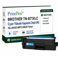 Printpen Brother Tn-871Xlc Mavi Yüksek Kapasite Chipli (9K) Hll9430 Mfcl9630 Toner