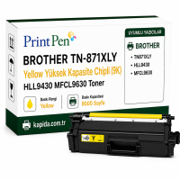 Printpen Brother Tn-871Xly Sarı Yüksek Kapasite Chipli (9K) Hll9430 Mfcl9630 Toner