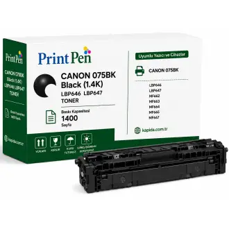 Printpen Canon 075Bk Black (1.4K) Lbp646 Lbp647 Toner