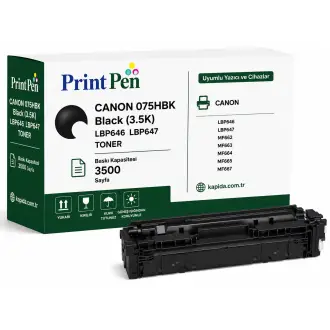 Printpen Canon 075Hbk Black (3.5K) Lbp646 Lbp647 Toner