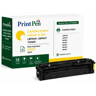 Printpen Canon 075Hy Sarı (2.5K) Lbp646 Lbp647 Toner
