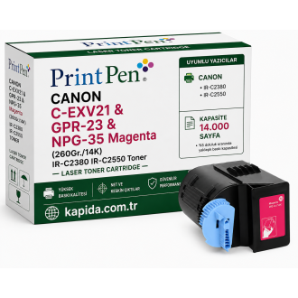 Printpen Canon C-Exv21 & Gpr-23 & Npg-35 Kırmızı (260Gr./14K) Ir-C2380 Ir-C2550 Toner