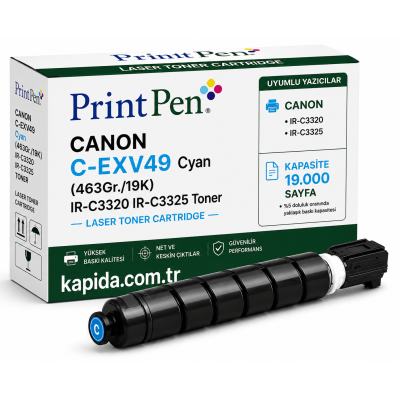 Printpen CANON C-EXV49 Cyan (463Gr./19K) IR-C3320 IR-C3325 Toner