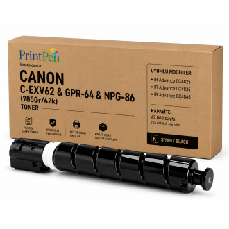 Printpen Canon C-EXV62 & GPR-64 & NPG-86 (785Gr/42K) Ir Advance DX4825 DX4835 Toner