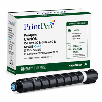 Printpen Canon C-Exv64C & Gpr-66C & Npg88 Mavi (370Gr./25,5K) Ir Advance Dxc3922 Dxc3926 Toner Printpen Canon C-Exv64C & Gpr-66C & Npg88 Mavi (370Gr./25,5K) Ir Advance Dxc3922 Dxc3926 Toner
