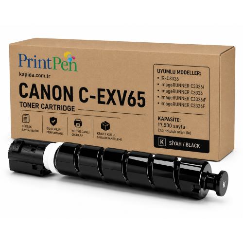 PRINTPEN CANON C-EXV65K Black (299Gr./17.5K) IR-C3326 Toner PRINTPEN CANON C-EXV65K Black (299Gr./17.5K) IR-C3326 Toner