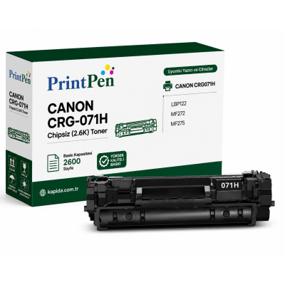 Printpen CANON CRG-071H Chipsiz (2.6K) LBP122 MF272 Toner