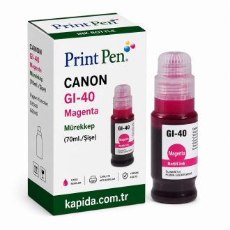 Printpen Canon Gi-40 Kırmızı Mürekkep (70Ml./Sise) G5040 G6040 Kartuş