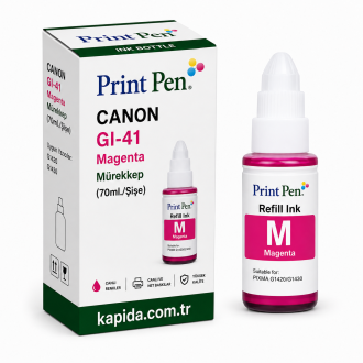 Printpen Canon Gi-41 Kırmızı Mürekkep (70Ml./Sise) G1420 G1430 Kartuş