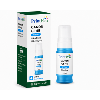 Printpen Canon GI-45 Mavi Mürekkep (40ml./Sise) MAXIFY GX1040 GX1050 Kartuş