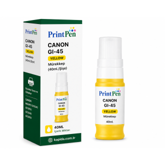 Printpen Canon GI-45 Sarı Mürekkep (40ml./Sise) MAXIFY GX1040 GX1050 Kartuş