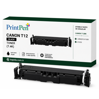 Canon T12 Siyah Muadil Toner - i-SENSYS X1300, X1333 uyumlu