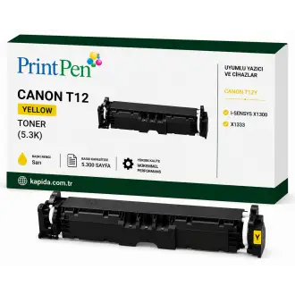Printpen Canon T12 Sarı (5.3K) I-Sensys X1300 X1333 Toner