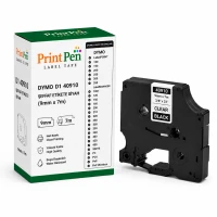 Printpen Dymo D1 40910 Şeffaf Etikete Siyah (9Mm X 7M) Labelpoint 100 150