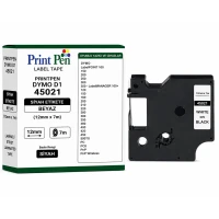 Printpen Dymo D1 45021 Siyah Etikete Beyaz (12Mm X 7M) Labelpoint 100 150