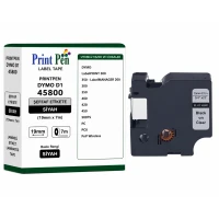 Printpen Dymo D1 45800 Şeffaf Etikete Siyah (19Mm X 7M) Labelpoint 300 350 - Labelmanager 200