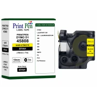 Printpen Dymo D1 45808 Sari Etikete Siyah (19Mm X 7M) Labelpoint 300 350 - Labelmanager 200
