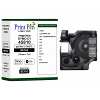 Printpen Dymo D1 45810 Şeffaf Etikete Beyaz (19Mm X 7M) Labelpoint 300 350 - Labelmanager 200