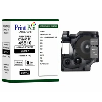 Printpen Dymo D1 45810 Şeffaf Etikete Beyaz (19Mm X 7M) Labelpoint 300 350 - Labelmanager 200