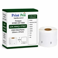 Printpen Dymo Lw 11354 Çok Amaçli Etiket (1000 Etiket/Paket) (32Mm X 57Mm) Labelwriter El60 Lw320