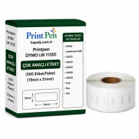 Printpen Dymo Lw 11355 Çok Amaçli Etiket (500 Etiket/Paket) (19Mm X 51Mm) Labelwriter El60 Lw310