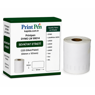 Printpen DYMO LW 99014 SEVKIYAT ETIKETI (220 Etiket/Paket) (54mm x 101mm) LabelWriter LW310 LW320 Printpen DYMO LW 99014 SEVKIYAT ETIKETI (220 Etiket/Paket) (54mm x 101mm) LabelWriter LW310 LW320