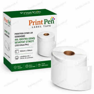 Printpen DYMO LW S0904980 4XL Ekstra Geniş Sevkiyat Etiketi (220 Etiket/Pkt) 104mm. 159mm. LabelWriter 4XL LW 5XL