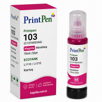 Printpen Epson 103 (C13T00S34A) Kırmızı Mürekkep 70Ml./Sise Ecotank L1110 L1210 Kartuş