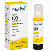 Printpen Epson 103 (C13T00S44A) Sarı Mürekkep 70Ml./Sise Ecotank L1110 L1210 Kartuş