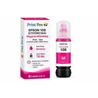 Printpen Epson 108 (C13T09C34A) Kırmızı Mürekkep 70ml./Sise EcoTank L8050 L18050 Kartuş