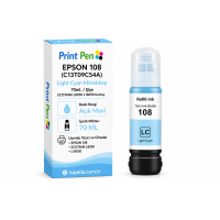 Printpen Epson 108 (C13T09C54A) Light Mavi Mürekkep 70ml./Sise EcoTank L8050 L18050 Kartuş
