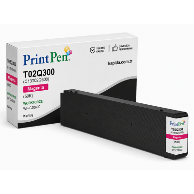 Printpen EPSON T02Q300 (C13T02Q300) Magenta (50K) WORKFORCE WF-C20600 Kartuş