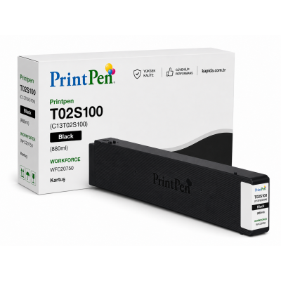 Printpen EPSON T02S100 (C13T02S100) Black (880ml) WORKFORCE WFC20750 Kartuş
