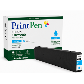 Printpen Epson T02Y200 (C13T02Y200) Mavi (480ml) WorkForce WF-C21000 Kartuş