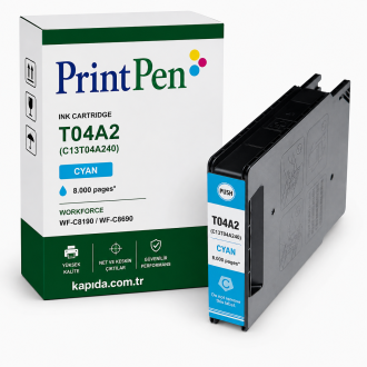 Printpen Epson T04A2 (C13T04A240) Mavi (8K) WorkForce WF-C8190 WF-C8690 Kartuş