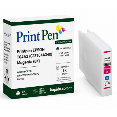 Epson T04A3 (C13T04A340) Kırmızı Muadil Kartuş - WORKFORCE WF-C8190, WF-C8690, WF-C8610 uyumlu
