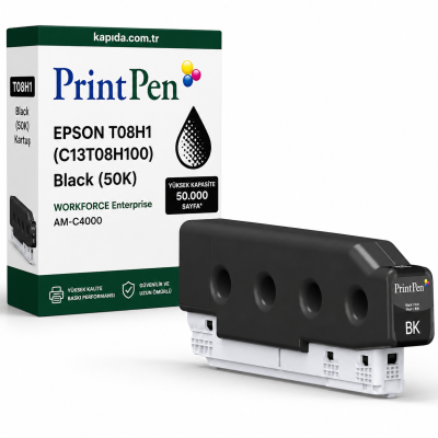 Printpen EPSON T08H1 (C13T08H100) Black (50K) WORKFORCE Enterprise AM-C4000 Kartuş