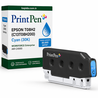 Printpen EPSON T08H2 (C13T08H200 Cyan (30K) WORKFORCE Enterprise AM-C4000 Kartuş