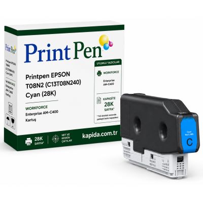 Epson T08N2 (C13T08N240) Mavi Muadil Kartuş - WORKFORCE Enterprise AM-C400 uyumlu