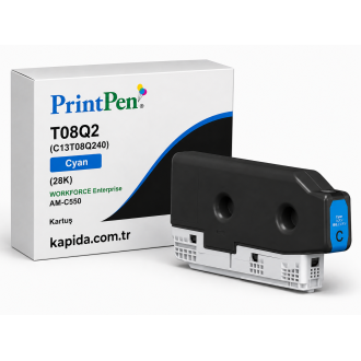 Printpen Epson T08Q2 (C13T08Q240) Mavi (28K) Workforce Enterprise Am-C550 Kartuş Printpen Epson T08Q2 (C13T08Q240) Mavi (28K) Workforce Enterprise Am-C550 Kartuş
