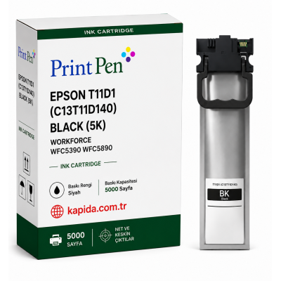 Printpen EPSON T11D1 (C13T11D140) Black (5k) WORKFORCE WFC5390 WFC5890 Kartuş