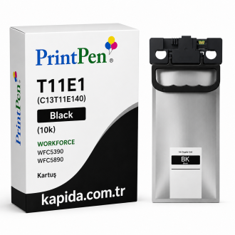 Printpen EPSON T11E1 (C13T11E140) Black (10k) WORKFORCE WFC5390 WFC5890 Kartuş Printpen EPSON T11E1 (C13T11E140) Black (10k) WORKFORCE WFC5390 WFC5890 Kartuş