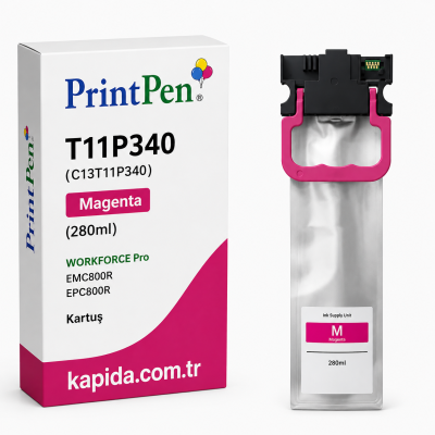 Printpen EPSON T11P340 (C13T11P340) Magenta (280ml) WORKFORCE Pro EMC800R EPC800R Kartuş