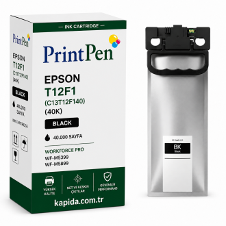 Printpen Epson T12F1 (C13T12F140) (40K) WorkForce Pro WF-M5399 WF-M5899 Kartuş